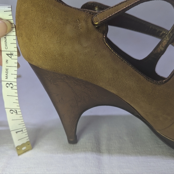 Donald J Pliner Women's Heels Shoes Tan Suede Size 7.5 - Picture 15 of 15